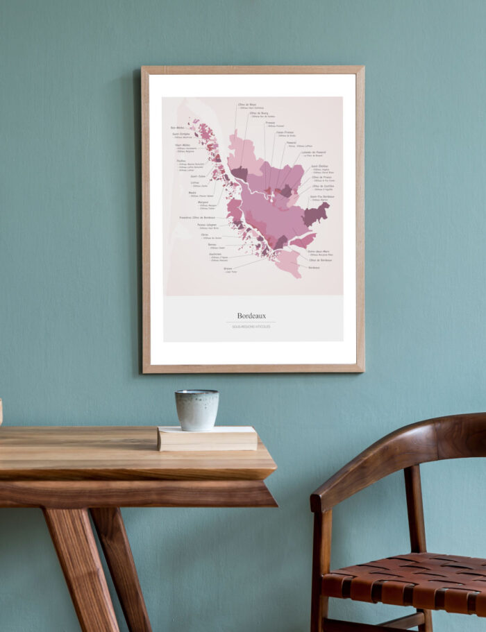 Picture Wine Map Bordeaux