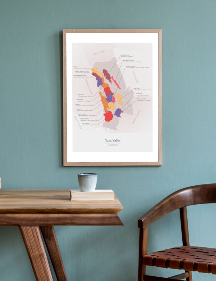 Picture Wine Map Napa Valley