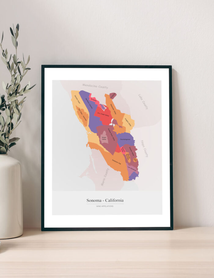 Picture Wine Map Sonoma