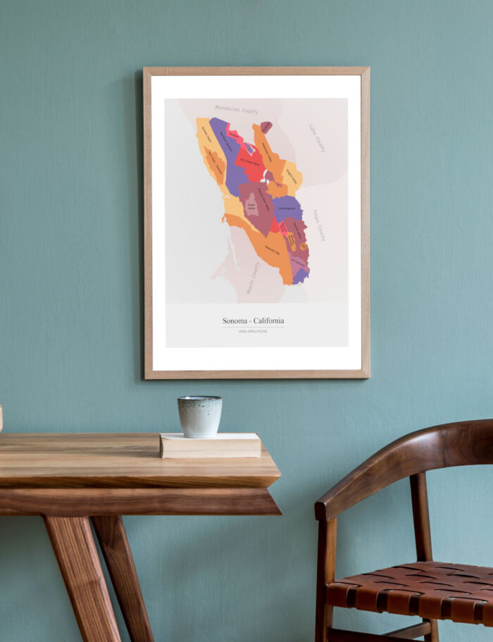 Picture Wine Map Sonoma