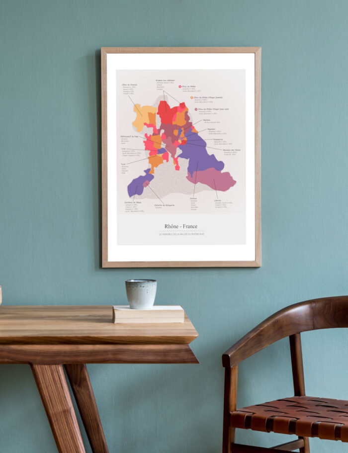Picture Wine Map Southern Rhône