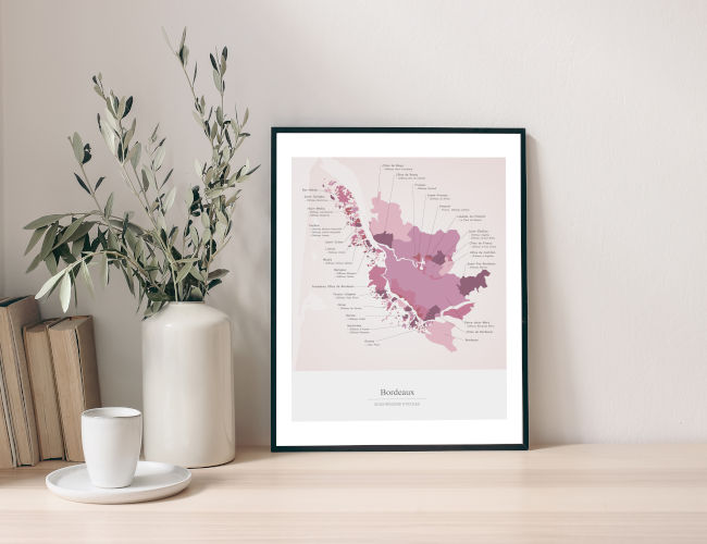 Tavla Poster Vinkarta Bordeaux